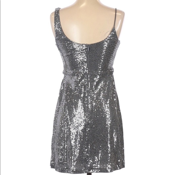 Jump Apparel Silver Glitter cocktail dress - Picture 2 of 2